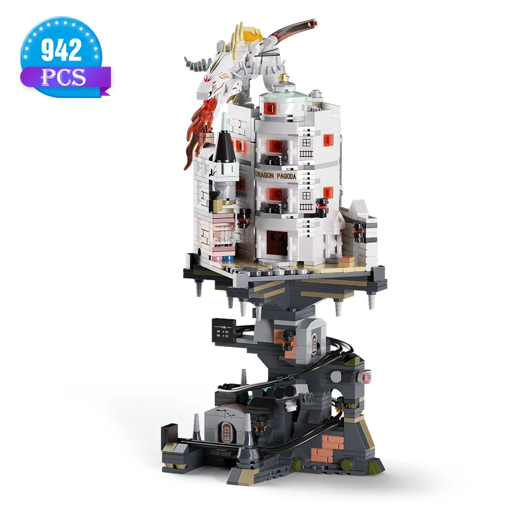 Kids Toys Blocks - 1000pcs Gringottses Wizard Tower Magic World