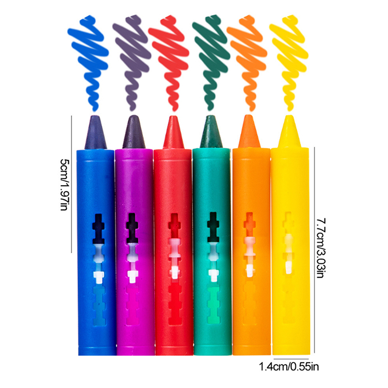 6colors Washable Bath Crayons  - Kids Toys Drawing Easy ulasan dan harga