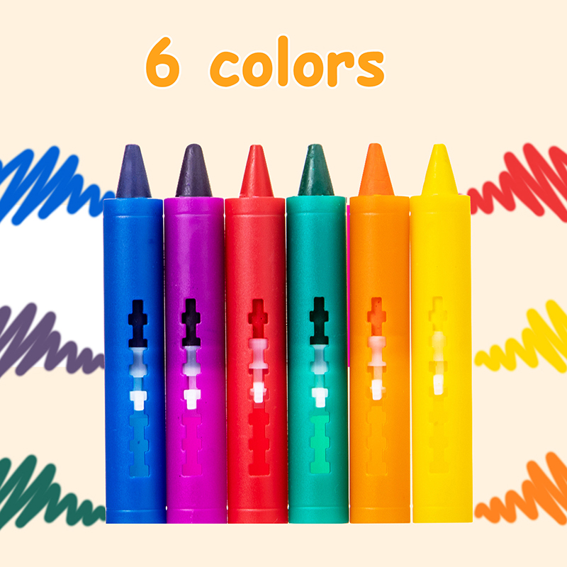 6colors Washable Bath Crayons  - Kids Toys Drawing Easy ulasan dan harga