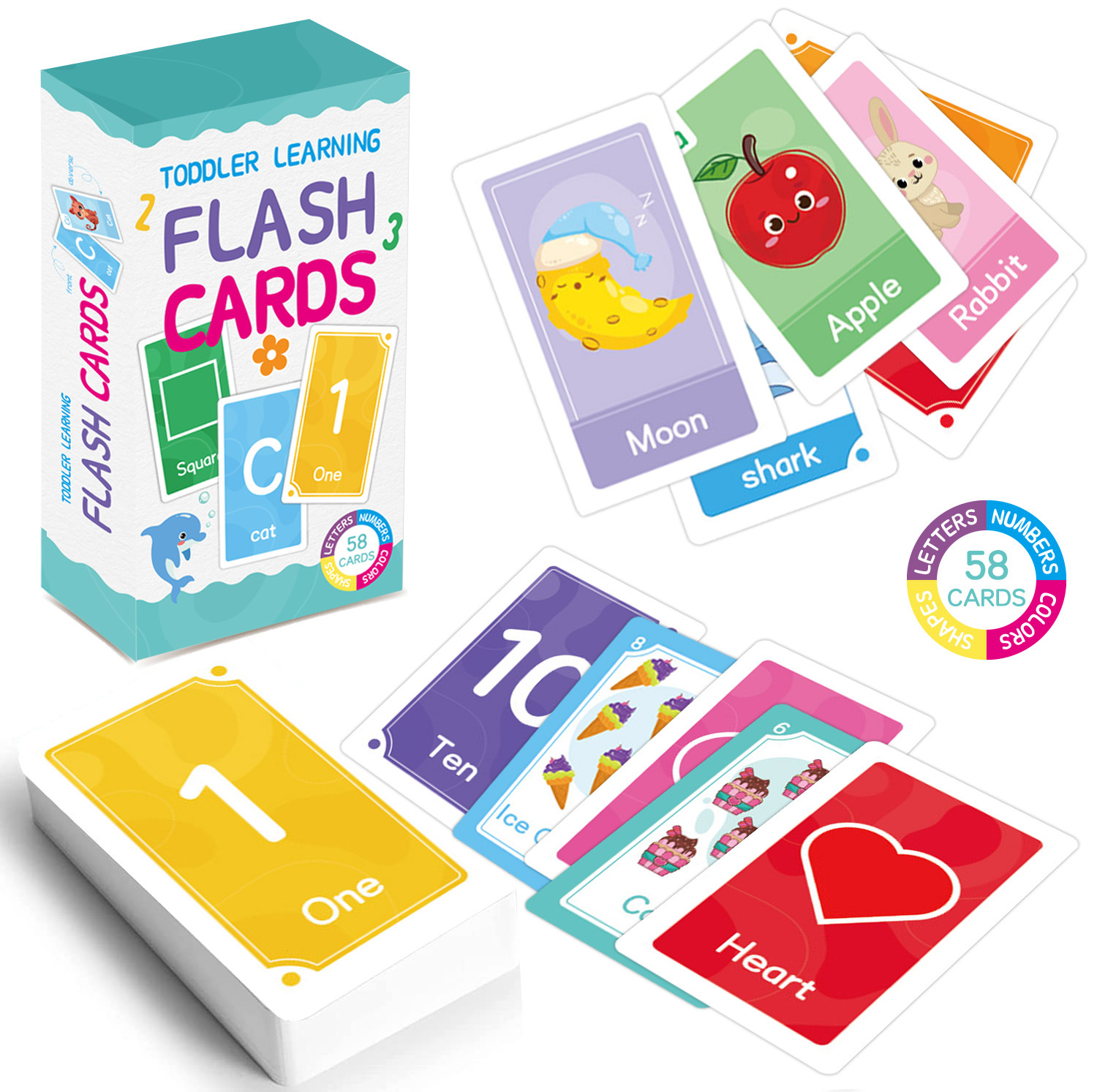 58 Pcs ABC Alphabet Flashcards - Card Game Kids ulasan dan harga