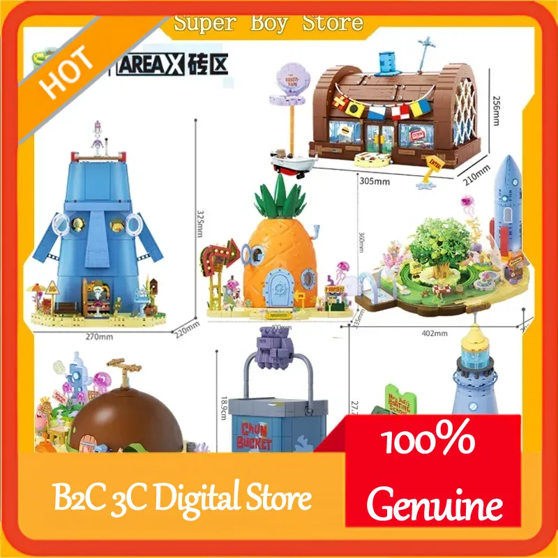 Areax Spongebob Bikini Bottom  - Kids Toys Blocks ulasan dan harga