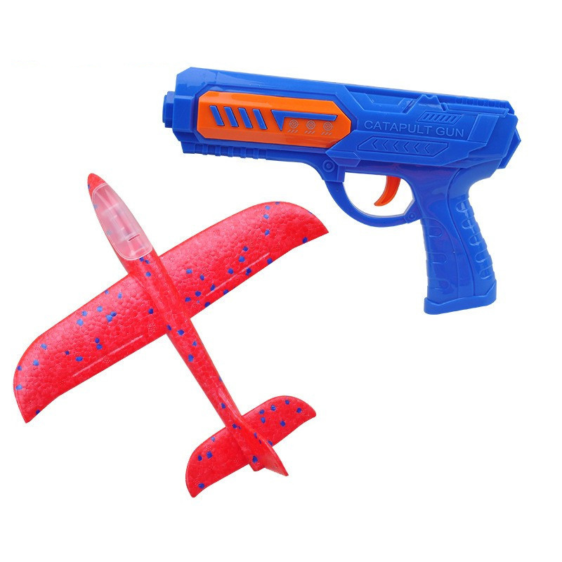 Kids 24 or 34 cm Foam Plane La - Catapult Launcher Toy ulasan dan harga