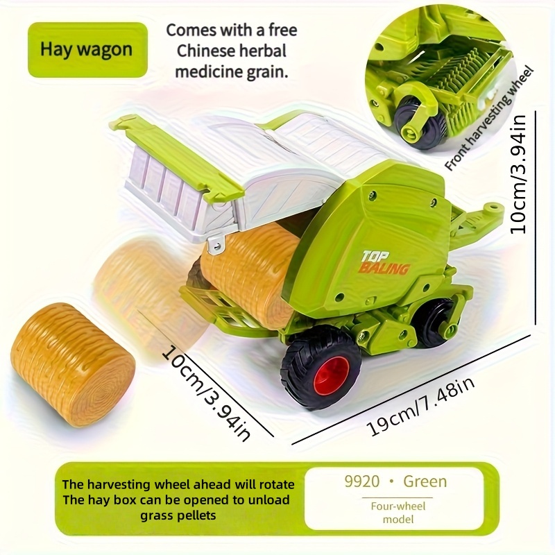 1:24 Inertial Farm Tractor wit - Kids Toys Return Gift ulasan dan harga