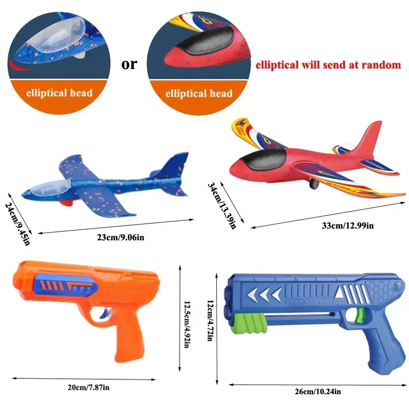 Kids 24/34cm Foam Plane Toy Gu - Catapult Launcher Toy ulasan dan harga