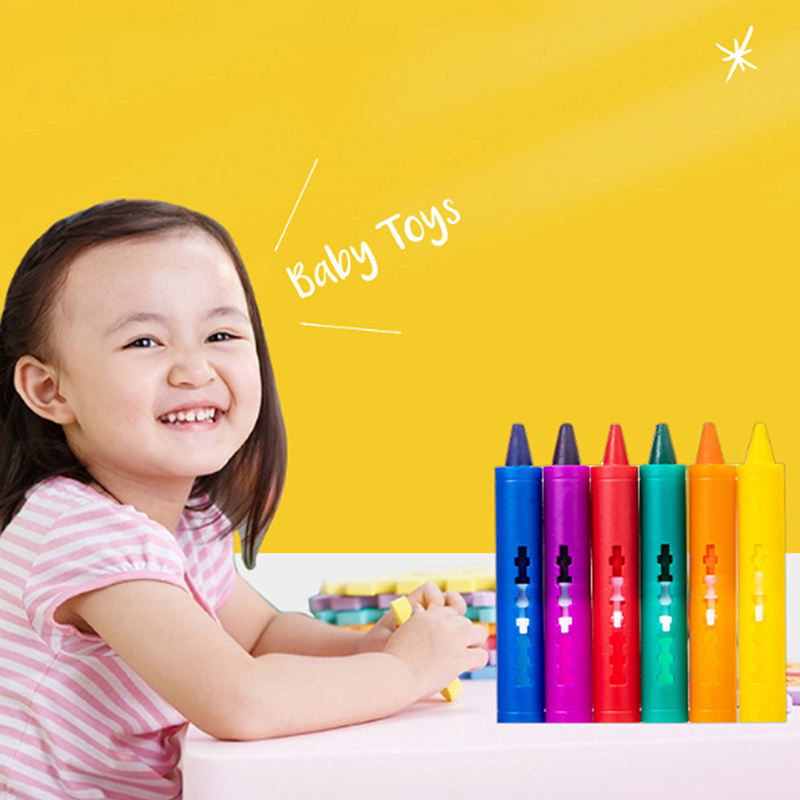 6Pcs Washable Bath Crayons Col - Kids Toys Drawing Easy ulasan dan harga