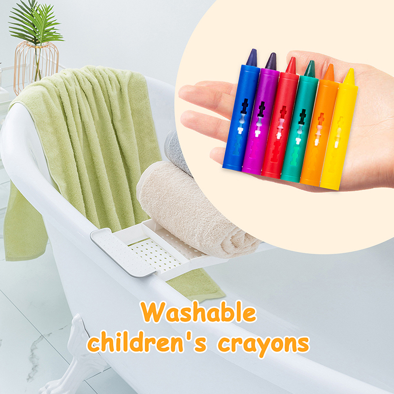 6Pcs Washable Bath Crayons Col - Kids Toys Drawing Easy ulasan dan harga