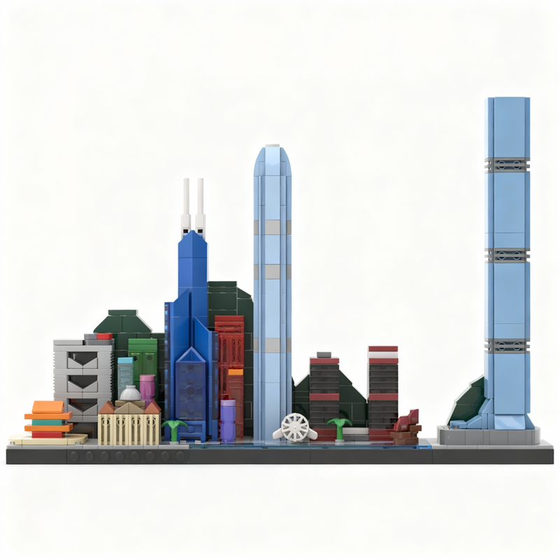 667pcs MOC Hong Kong Skyline M - Kids Toys Hong Kong ulasan dan harga