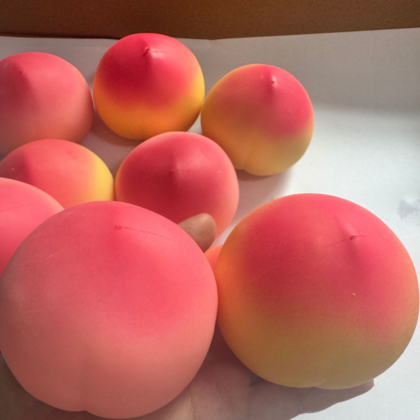Crispy Sound Peach Fruit Squis - Sensory Fidget Toys ulasan dan harga