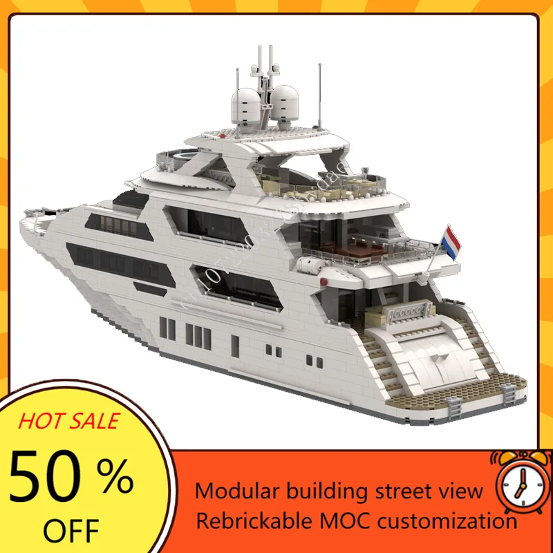 4657PCS Custom MOC Super Yacht - Kids Toys Xmas ulasan dan harga