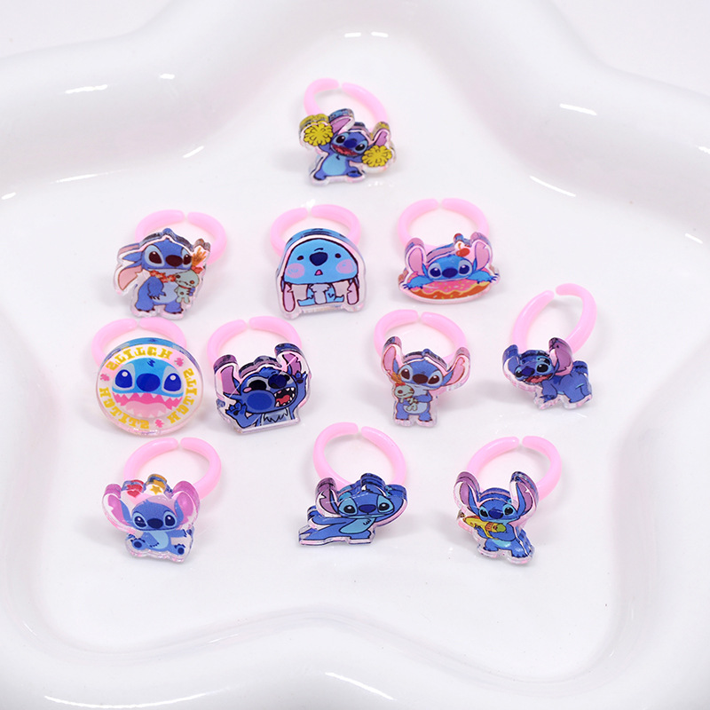 Stitch Acrylic Ring 10/20pcs K - Kids Toys Return Gift ulasan dan harga