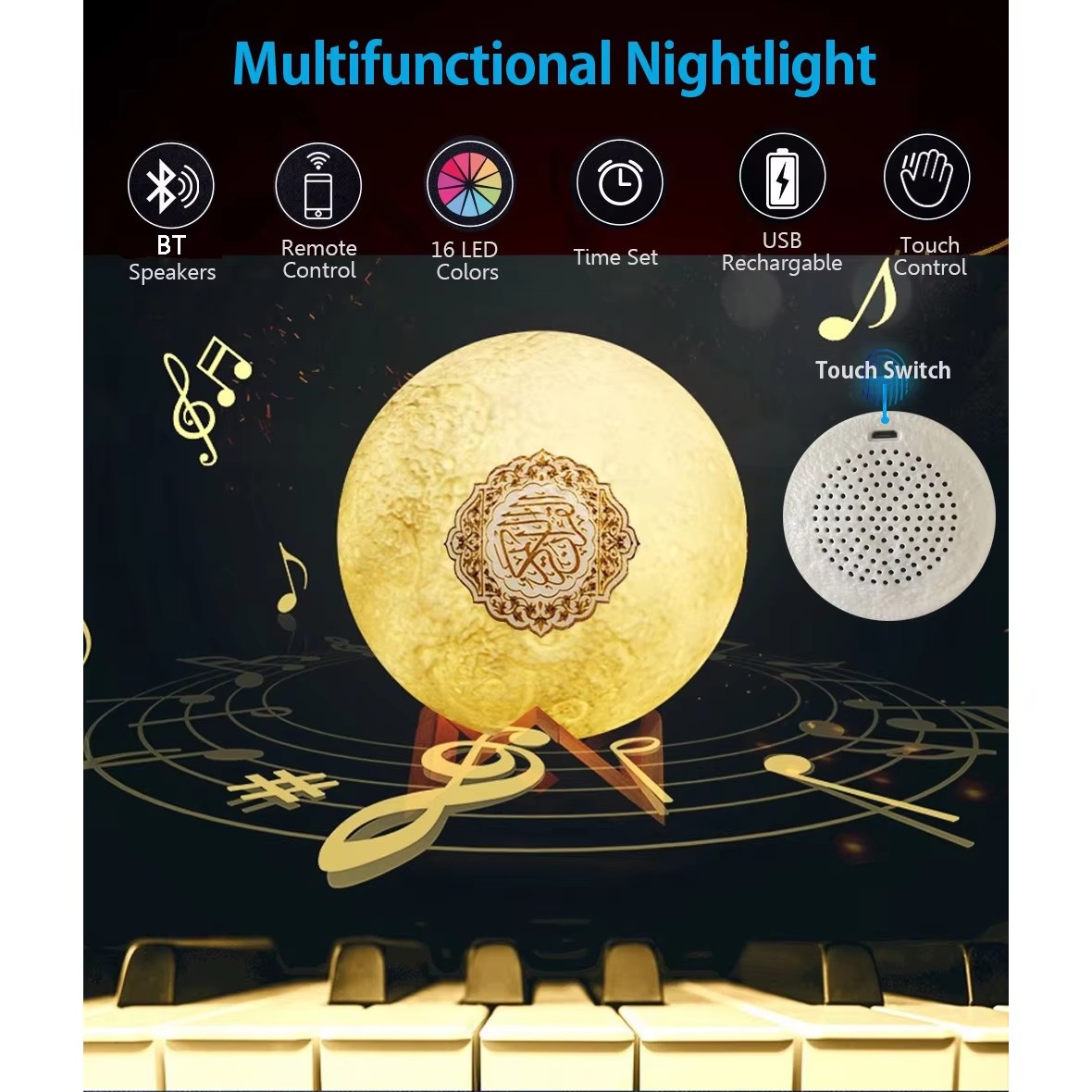 Night Light Wireless Bluetooth - Kids Quran Toys ulasan dan harga