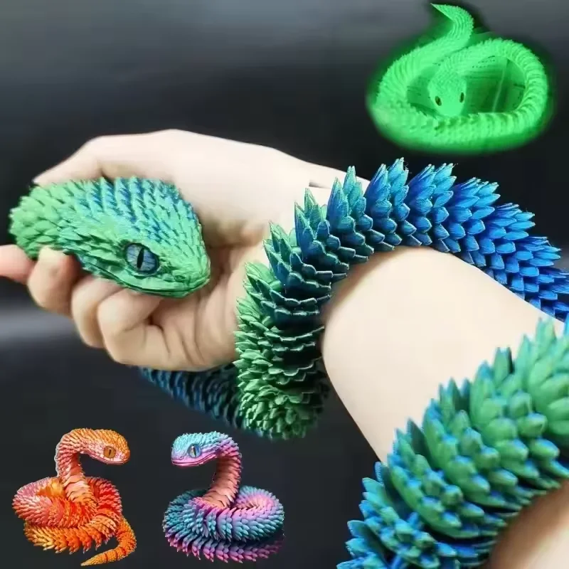 3D Printed Snake Movable Joint - Kids Toys Xmas ulasan dan harga