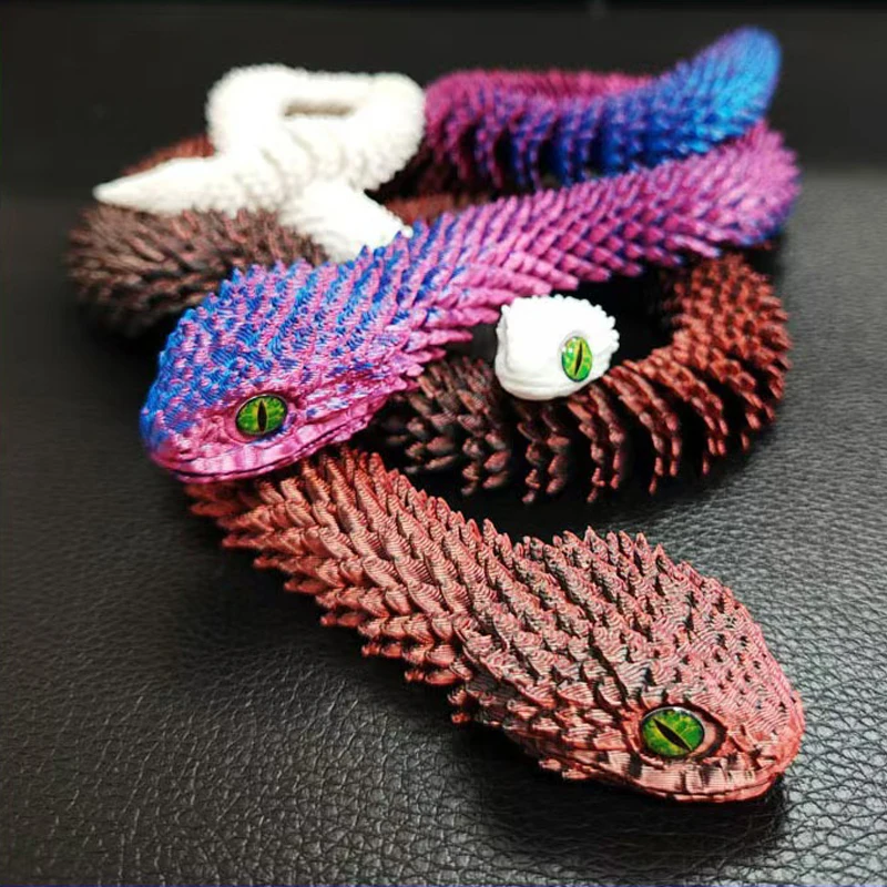 3D Printed Snake Movable Joint - Kids Toys Xmas ulasan dan harga