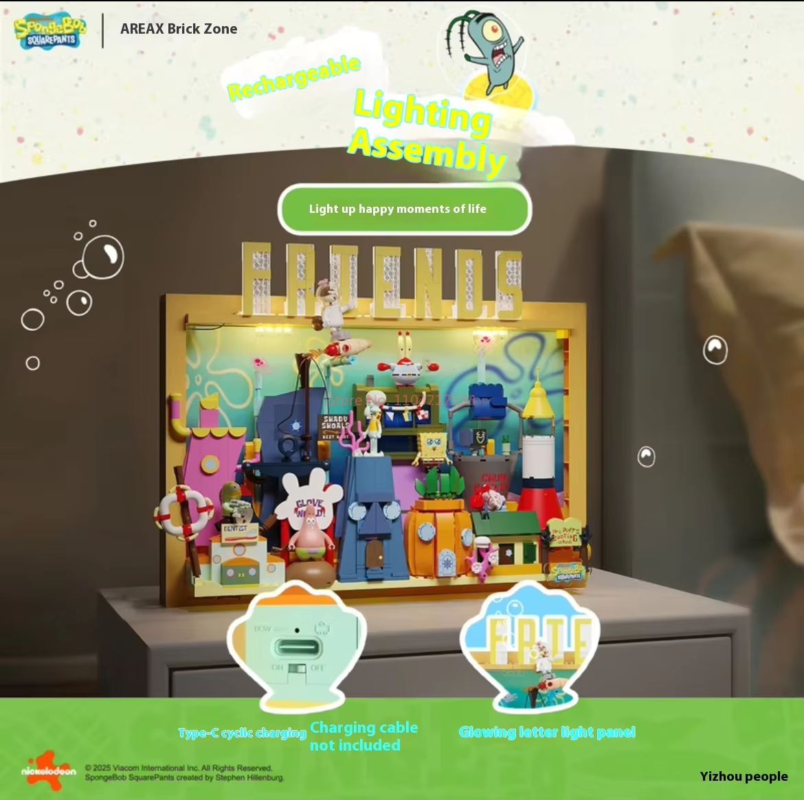 Official Area-X Spongebob Squa - Kids Toys Blocks ulasan dan harga
